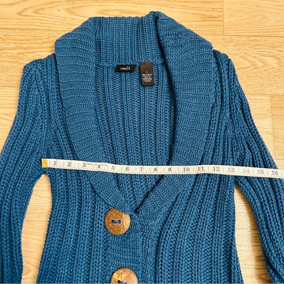 Rue21 Blue Knit Cardigan Sweater | Button Up | Size S - Picture 12 of 13